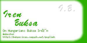 iren buksa business card
